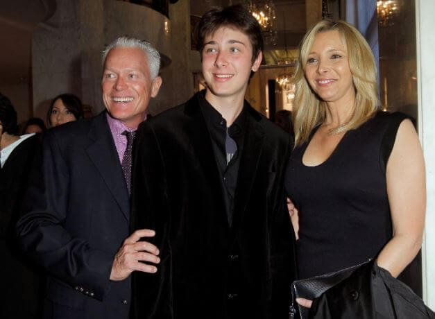 Michel Stern, with his wife and son